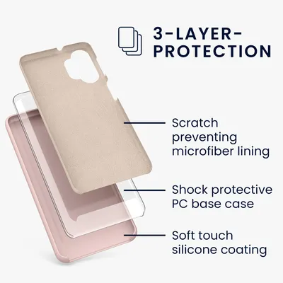 Produktbild von kwmobile Hülle kompatibel mit Samsung Galaxy A32 5G Hülle - Silikon Handy Case - Handyhülle weiche Oberfläche - kabelloses Laden - Altrosa matt