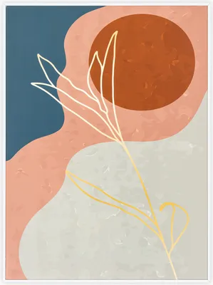 Abstract background with a stylized plant illustration.
