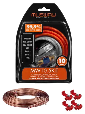Image de MUSWAY MW10.5KIT Kit de câbles 10 mm², 5 m