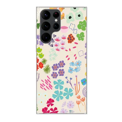 Produktbild von MuchoWow® Handyhülle Schutzhülle Hülle für Samsung Galaxy S22 Ultra Blume - Muster - Anemone Silikon Softcase Handy Hülle - Abbildung