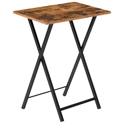 Produktbild von HOOBRO Beistelltisch Klappbar Tablett Tisch, Sofatisch, TV Tray im Industriestil, Faltbare Konstruktion für platzsparendes Verstauen