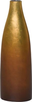 VIVANNO Bodenvase Standvase Fiberglas Gold/Braun ACCENT 9x9x56 cm