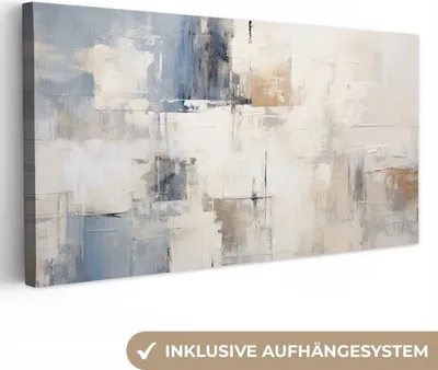 Produktbild von MuchoWow® - Leinwandbilder - Aquarell - Abstrakt - Kunst, Wandbild, Wanddeko Bilder Wohnzimmer, 40x20 cm