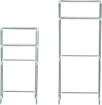 Imagen del producto de Estante de dos niveles para baño, ideal para colocar encima de la lavadora, el inodoro o en el suelo. Modelo: Tipo 1