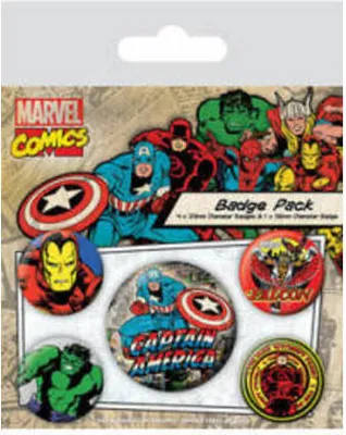 Produktbild von Marvel Comics Ansteck-Buttons 5er-Pack Captain America