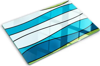 Produktbild von Tulup Glas Herdabdeckplatte - 80x52 cm - Glaskeramikkochfeld-Abdeckung Spritzschutz Glasabdeckplatte - Einteilig - Kunst: Modern & Klassisch - Farbige Streifen - Mehrfarbig
