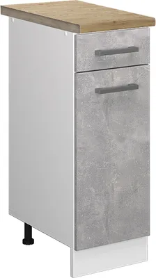 Zdjęcie produktu dla Szafka dolna do kuchni Vicco R-Line Beton 30 cm , BP Dąb, Model 45876