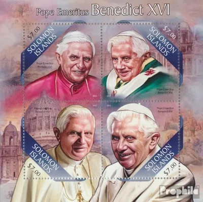 Produktbild von Briefmarken Salomoninseln 2013 Mi 2087-2090 Kleinbogen (kompl. Ausg.) postfrisch Benedikt XVI