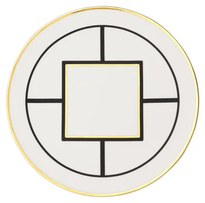 Produktbild von Villeroy & Boch 1046522200, Kuchenplatte, Porzellan, Schwarz, Gold, Weiß, Rund, 33 cm, 1 Stück(e)