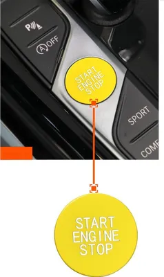 Immagine prodotto di Avvio automatico del motore Pulsante di accensione di sostituzione per Serie 3 Giallo