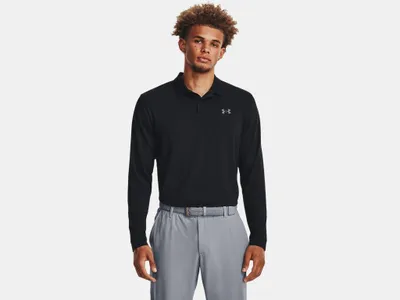 Produktbild von Under Armour Matchplay Langarm-Poloshirt, Schwarz L