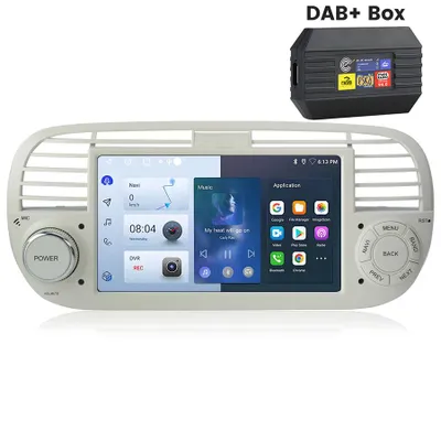 Immagine prodotto di Dispositivo di navigazione integrato 7" Android 13 Carplay 2+64G autoradio per Fiat 500 2007-2015 GPS SWC NAVI WIFI BT RDS DSP DAB+