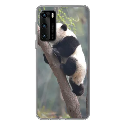 Produktbild von MuchoWow® Handyhülle Schutzhülle Hülle für Huawei P40 Panda - Tier - Baum Silikon Softcase Handy Hülle - Handytasche