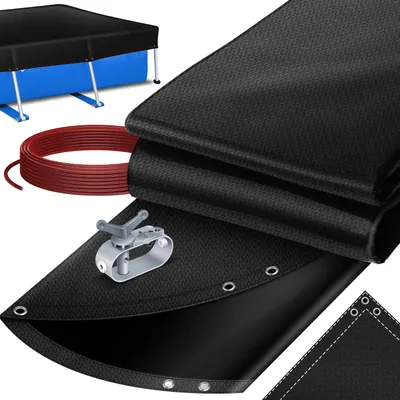 Produktbild von KESSER® Solar Poolabdeckung Pool Abdeckplane mit Stahlseil & Seilspanner mit Ösen