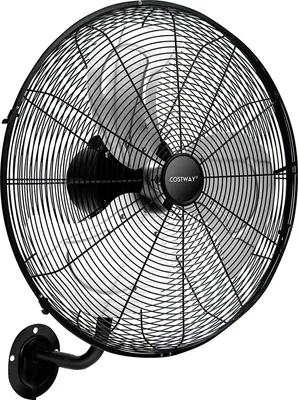 Produktbild von COSTWAY Φ56cm Wand-Ventilator Industriell, Oszillierend Ventilator 3 Stufen für Lager, Treibhaus, Werkstatt, Terrasse und Keller