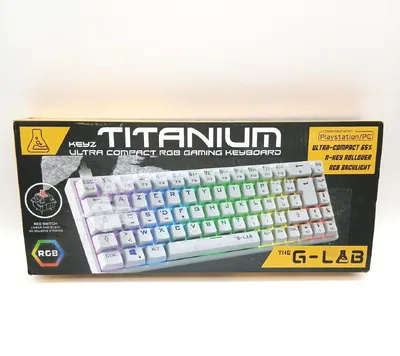 Produktbild von The G Lab Tastatur Gaming Tastatur Zubehör Keyz Titanium Weiß 65 Prozent USB Mechanisch