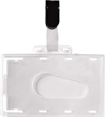 Produktbild von 50x Ausweishülle Kartenhülle Namensschild aus PVC mit Clip 54x86mm