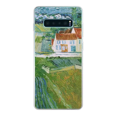 Produktbild von MuchoWow® Handyhülle Schutzhülle Hülle für Samsung Galaxy S10 Lite Landschaft mit Kutsche und Zug - Vincent van Gogh Silikon Softcase Handy Hülle - Schutz