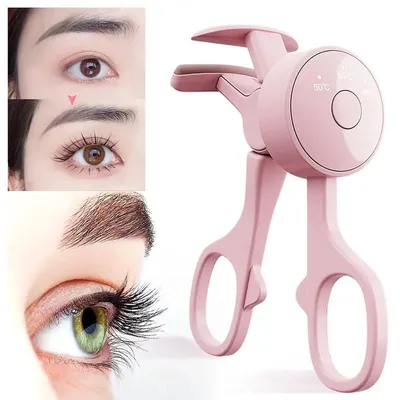 Produktbild von Elektrische Wimpernzange beheizt USB wiederaufladbar 3 Temperaturstufen 50–65°C kompakt 10,5 cm für schnelles Wimpernstyling unterwegs