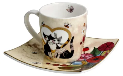 Produktbild von Goebel Espressotasse mit Untertasse, Porzellan, Bunt
