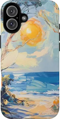 Produktbild von Sonnenbeschienene Küstenlandschaft – Hülle Kompatibel mit iPhone 16 Plus