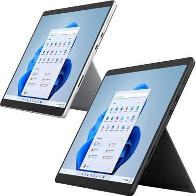 Produktbild von Microsoft Surface Pro 8, 33 cm (13"), 2880 x 1920 Pixel, 256 GB, 16 GB, Windows 11 Home, Platin