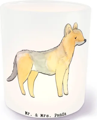 Produktbild von Mr. & Mrs. Panda Windlicht aus Glas Schäferhund Lebensretter - Transparent - Geschenk, Kerzen, Kerzenhalter, Outdoor, Teelichthalter
