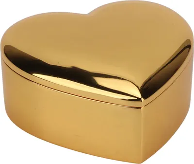 Immagine prodotto di Portagioie a forma di cuore in oro, lega di zinco, metallo, finitura lucida, interno in velluto, organizer per anelli vintage per ragazze
