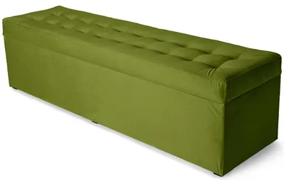 Obrázek produktu pro MG Design, zelený podnožový taburet, 45x160 cm - úložný prostor 190 litrů, nosnost až 300 kg, ihned k použití, snadno se udržuje, vhodný do obývacího pokoje i chodby
