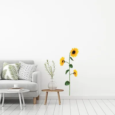 Image de Autocollants muraux, films adhésifs décoratifs, tournesols