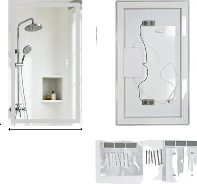 Produktbild von Badezimmerspiegel, Bluetooth-Lautsprecher, dimmbare Beleuchtung, 100X70CM