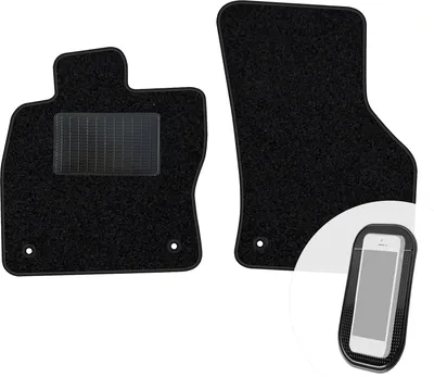 Immagine prodotto di moto-MOLTICO tappetini anteriori auto velours tappetini auto nero set tappetini auto 2 pezzi adatto per Skoda Superb III dal 2015