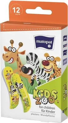 Image de Set de pansements Kids Zoo Pansements pour enfants 19x76 mm 12 pces