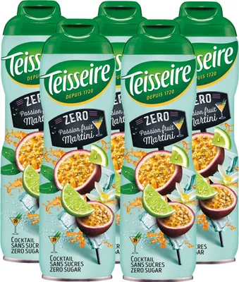 Produktbild von Teisseire Getränke-Sirup Passion Fruit Martini Maracuja 0% 600ml (5er Pack)
