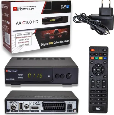 Produktbild von OPTICUM C100 HD Kabelreceiver mit PVR USB Aufnahme HD Receiver PVR Ready