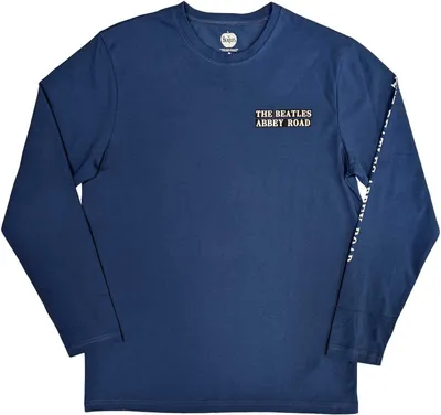 Produktbild von The Beatles - "Abbey Road" T-Shirt für Herren/Damen Uni  Langärmlig RO8245 (XXL) (Jeansblau)
