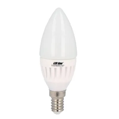 Immagine prodotto di 3x LED-Line 7W LED E14 C37 Lampadina a candela 630lm 4000K Bianco neutro 220° Forma a candela Lampadina a risparmio energetico Lampadina a incandescenza