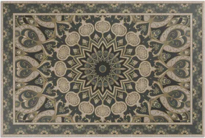Produktbild von Mandala Ornamental Dekorativ – Vinylteppich – 80x120 cm – Outdoor Teppich – Terrasse – Wetterfest – Modern