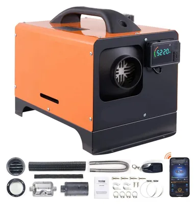 Image de Chauffage d'air - Chauffage stationnaire - Tout-en-un - 12V - 8KW - Bluetooth et écran LCD - Télécommande