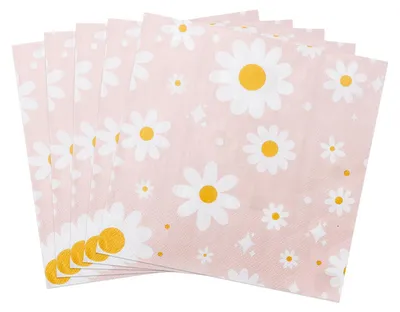 Productafbeelding van 20 Stuks Gänseblümchen Servietten 33 x 33 cm voor Feestdecoratie