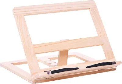 Produktbild von Faltbare Lesestütze 31 x 24 cm – Seitenklammern – Küche/Büro – Holz