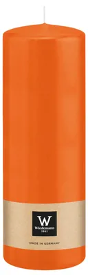 Produktbild von Zylinderkerze/Stumpenkerze - orange - 20 x 7 cm - 103 Brennstunden
