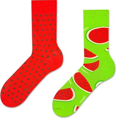 Produktbild von Damensocken "Wassermelone", Größe 36-40 bunte Socken mit lustigem Muster