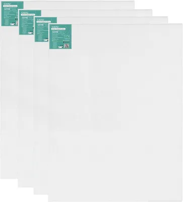 Produktbild von Weißes Malerleinwand Keilrahmen Set 4 Stück Baumwoll Leinwand Rahmen 70x80 cm