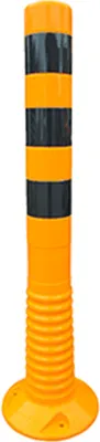 Produktbild von Flexipfosten gelb mit schwarzen Streifen, Polyurethan, Ø 80 mm, Höhe 750 mm