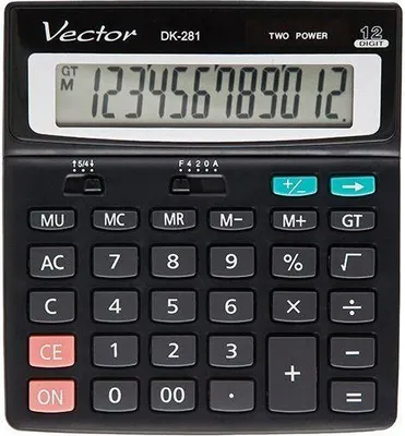 Productafbeelding van Vector DK-281: een kantoorcalculator voor snelle en gemakkelijke berekeningen