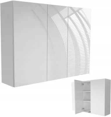 Zdjęcie produktu dla wisząca szafka do łazienki 110 biały + połysk 110x80 (40+30+40)