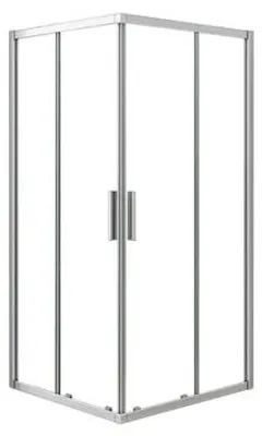 Produktbild von AICA 90x90x185cm 5mm ESG Eckeinstieg Schiebetür eckdusche Pendeltür Duschabtrennung Duschkabine Duschtür
