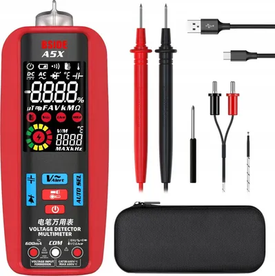 Obrázek produktu pro Digitální multimetr měřič napětí proudu odporu NCV VFC Bside A5X