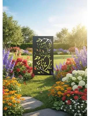Produktbild von Sichtschutzwand floraworld Blätter 90 x 180 cm anthrazit